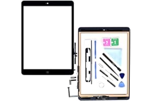 First choose Compatible with ipad Air 1st (5th Generation) A1474 A1475 A1476 Touch Screen Glass Digitizer Replacement, Home Button Flex, Adhesive Tape,Repair Tools kit (Black)