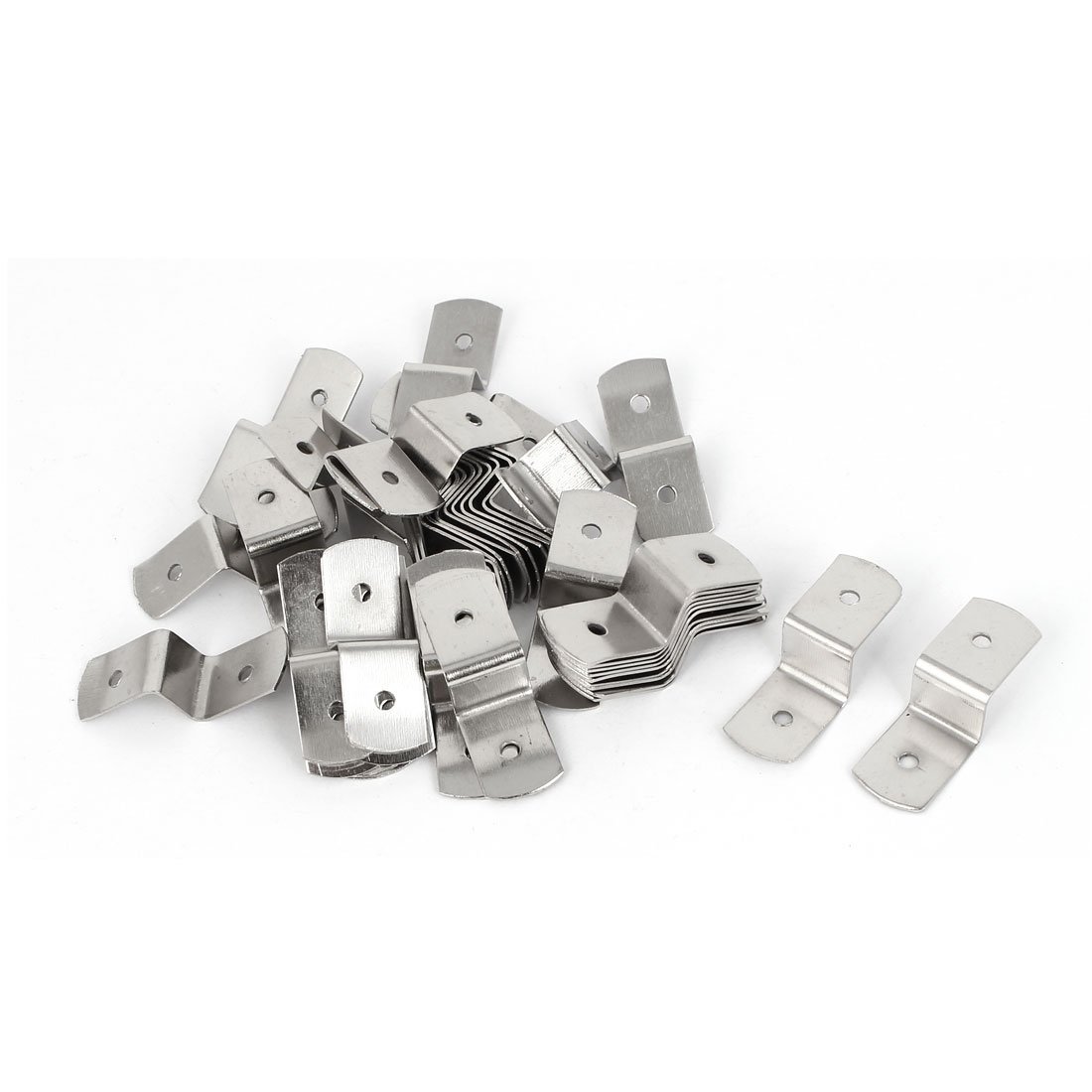 Sourcingmap 35mm x 13mm x 11mm Metal Z Shape Picture Frame Braces Brackets Silver Tone 50PCS