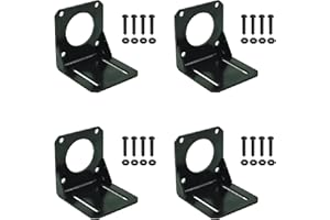 XYRSTOLR 4Pcs Nema 23 Stepper Motor Mounting Bracket Holder with Screws 57mm L Type Fixed Seat for Stepper Motor Mounts CNC Router Milling Engraving Machine Accessories