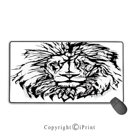 Amazoncom Waterproof Mouse Pad Lion Sketch Art Of