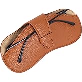 YUANYU Leather Glasses Case Holder Portable Slim Sunglasses Pouch Soft Eyeglasses Eyewear Sleeve For Women Men Lightweight