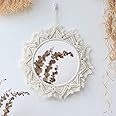 Artilady Macrame Hanging Wall Mirror - Boho Fringe Round Handmade Decorative Acrylic Mirror for Apartment Living Room Bedroom Baby Nursery Home Decor (Round)