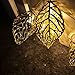 JOJOO Solar Powered 12 LED 12ft/ 3.7m Tree Leaf String Lights Metal Ornament Lights for Garden, Wedding, Party, Indoor, Outdoor and Christmas Tree, Amber LT006