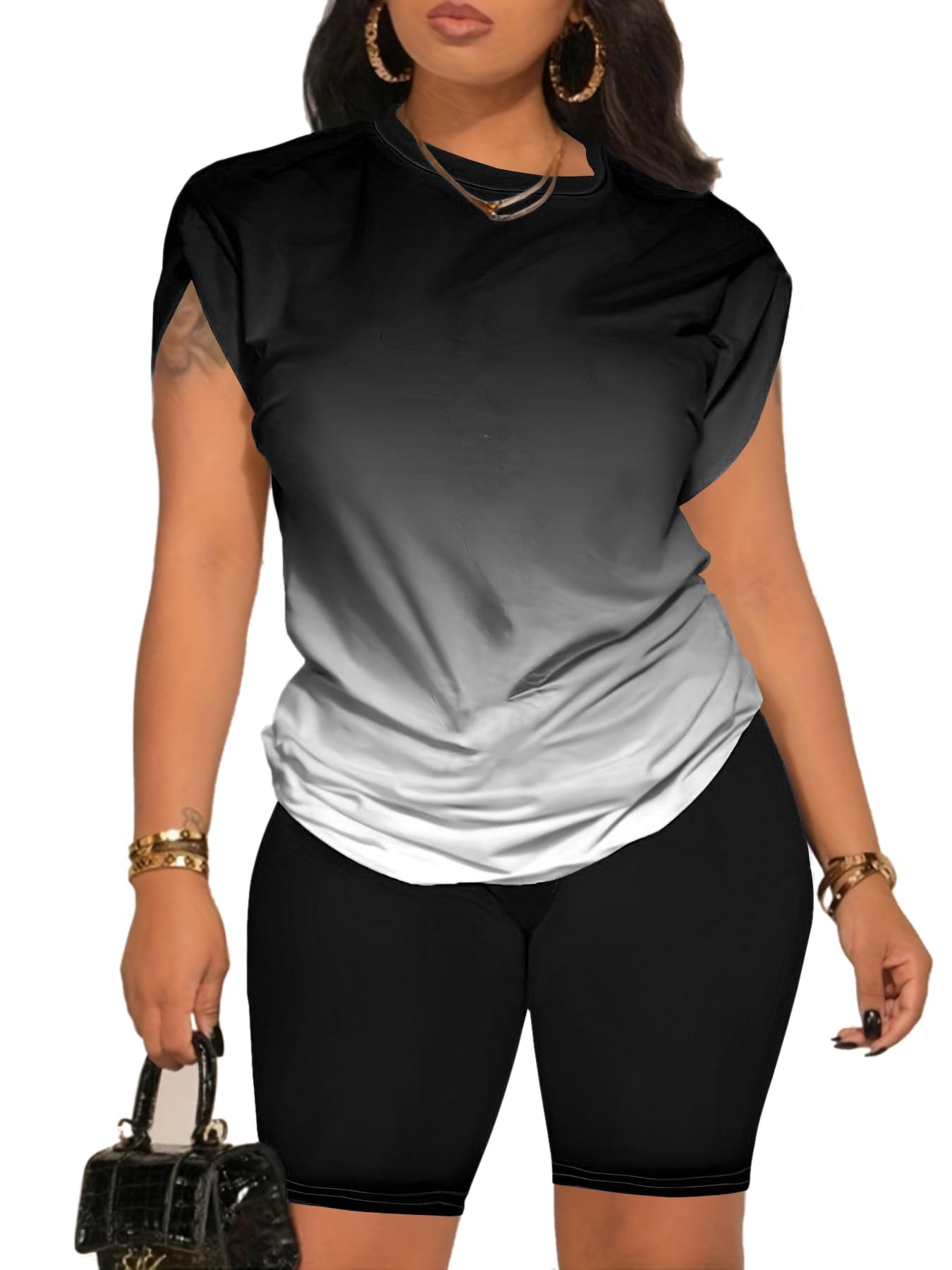 PINSV Women 2 Piece Outfits Summer Sweatsuits Track