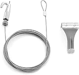 QWORK Picture Hanging Wire Kit 2m Stainless Steel with Adjustable Hooks 40 kg view 8