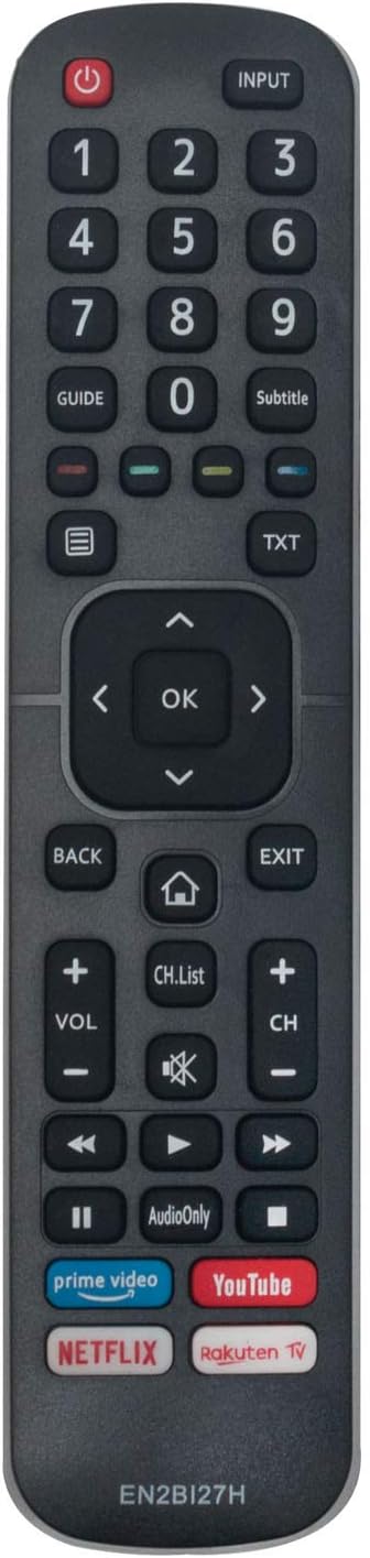 EN2BI27H Replace Remote Control - VINABTY Remote for Hisense TV H50BE7400 H75BE7400 H55BE7200 H65BE7200 H32BE5500 H50B7500UK H43B7500 H65B7500 H75B7510 H43B7300 H50B7300 H65B7300 H65B7100 H43BE7400 - Image 3