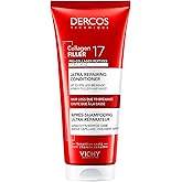 Dercos Collagen Peptide 17 Ultra-Repairing Conditioner, 200ml, Anti Hair Fall & Bond Repair for Damaged Weak Hair, Strengthens, Detangles, Boosts Shine & Volume
