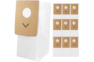 RINAKOU 10 Pack Replacement NEC490BL Vacuum Bags,Compatible With Eureka Stylus Elite NEC490BL NEC490SE NEC410BK Cordless Stick Vacuum Cleaner