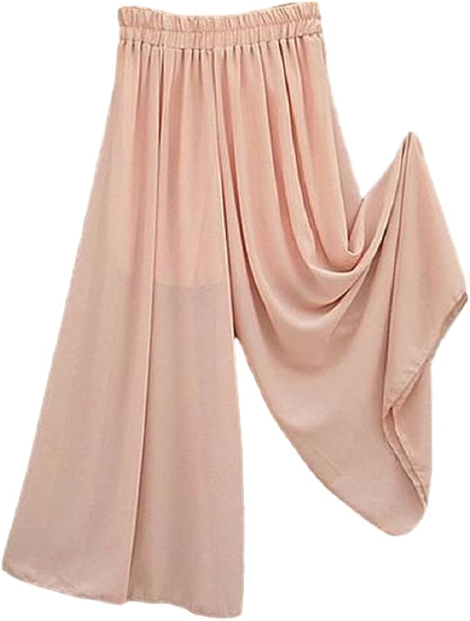 Amazon Kazan シフォン ガウチョ ロング バギー ワイド パンツ