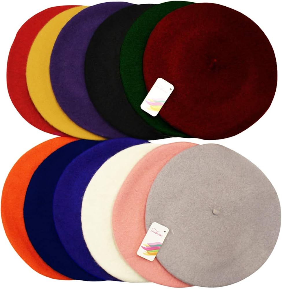 Berets for Adults - French Beret - Artist Hat - Pack by CoverYourHair at  Women’s Clothing store