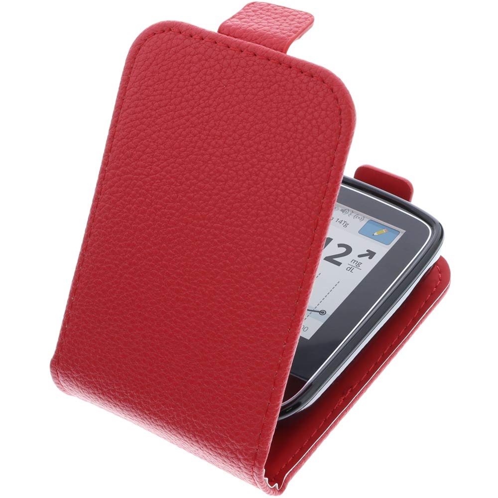 foto-kontor Case compatible with Abbott Freestyle Libre 1 Flip Style red protection