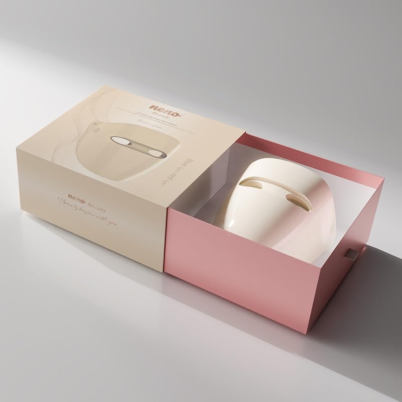 Beauty Alva Maschera LED Viso con Luce Rossa e Blu USB-C