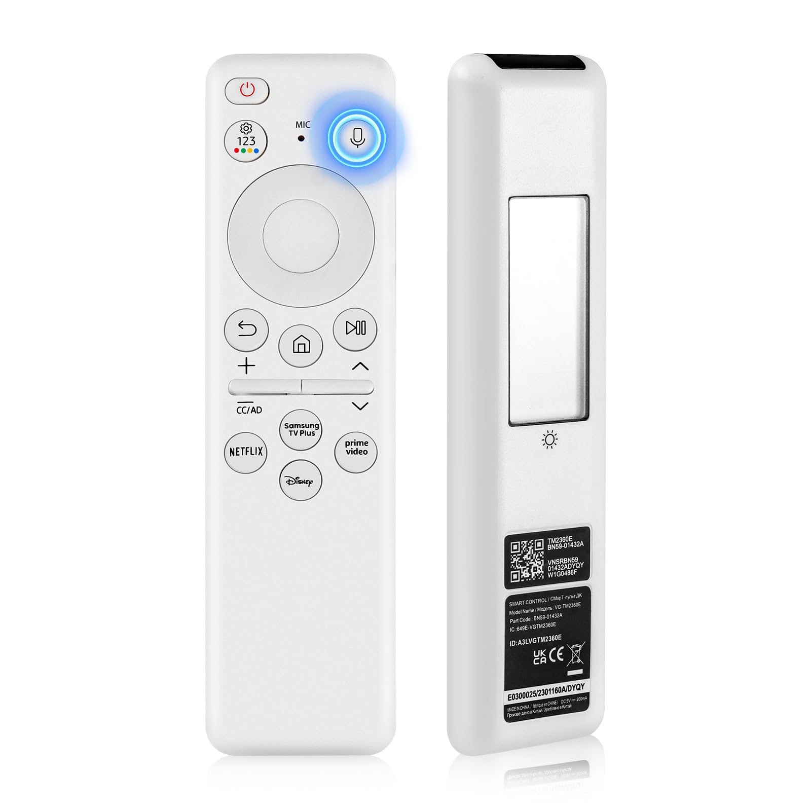 Photo 1 of BN59-01432A Rechargeable Voice Remote for Samsung-TV-Remote-Control-Replacement Compatible with Samsung Smart Frame Curved Neo QLED 8K HDR Smart TVs