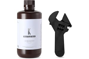RI RESIONE RESIONE Tough 3D Printer Resin, Not Brittle ABS Like Tough & Rigid 3D Resin for LCD 3D Printing UV 405nm (K Black 1KG)