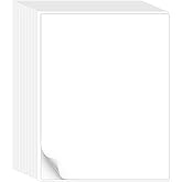 L LIKED 8.5x11 Printable White Sticker Paper Full Sheet Label, Matte, for Laser & Inkjet Printing (100 Sheets)