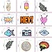 Iron On Embroidered Patches - OKEER 24 Pcs Sew On Patches Motif Applique Decoration DIY Patch for Jeans,Clothing,Jackets,Backpacks (Patch-Fashion)