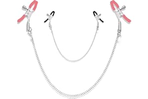 2 Pcs Nipple Clamp for Women Body Chain Non Piercing Nipple Clamps Jewelry Stainless Steel Adjustable Pressure Body Ring Body