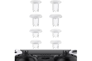 eXtremeRate ThumbsGear Interchangeable Thumbsticks for PS5 Edge Controller, Replacement Clear Analog Thumb Sticks Caps for PS