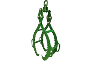 XROPURR 4 Claw Log Lifting Tongs Timber Claw Hook, 28in - Heavy Duty Grapple Timber Claw, Lumber Skidding Tongs Logging Grabber