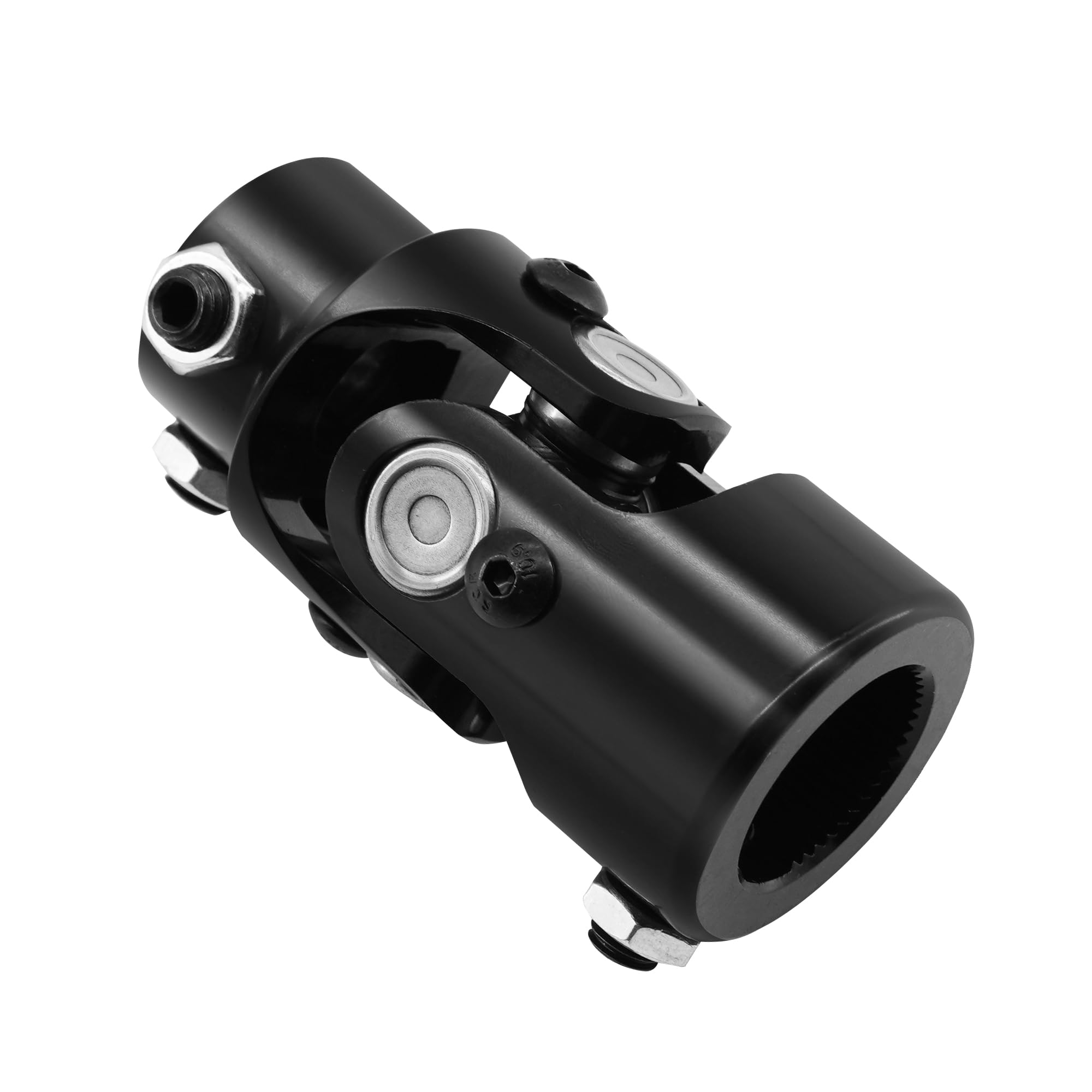 Photo 1 of GLOCRORET 1" 48 Spline X 3/4" DD Black Steering Universal Joint Single U Joint Shaft, 83mm (3-1/4") Length