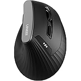 Uineer Ergonomic Wireless Mouse,Bluetooth Vertical Mouse with BT5.0/4.0/2.4G, Rechargeable with Battery Indicator,Ergonomic D