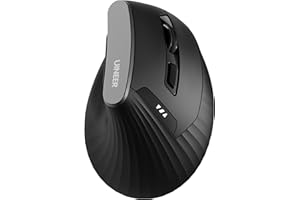 Uineer Ergonomic Wireless Mouse,Bluetooth Vertical Mouse with BT5.0/4.0/2.4G, Rechargeable with Battery Indicator,Ergonomic D