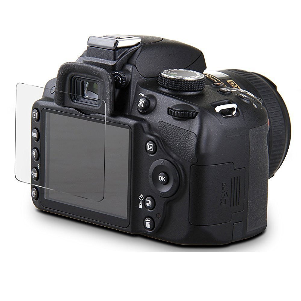 Kameraschutzfolie für Nikon D3200 D3400 D3300 D3100, CAM-ULATA Anti-Kratzer Blendfreies, Gehärtetes Glas LCD Ultra Crystal Clear Displayschutzfolie für DSLR, 2 Pack