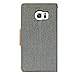 Galaxy S6 Case, [Drop Protection] GOOSPERY Canvas Diary [Denim Material] Wallet Case [ID Credit Card and Cash Slots] with Stand Flip Cover for Samsung Galaxy S6 (Gray) S6-CAN-Gry