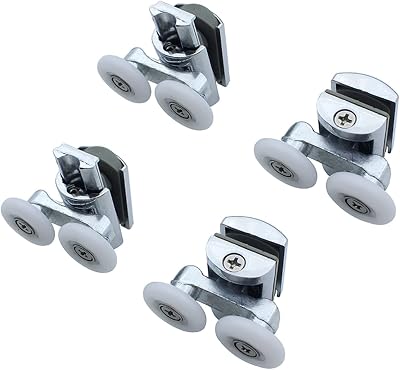 KEABATH Shower Door Rollers 4pcs Zinc Alloy 23mm Wheels for Shower Enclosure
