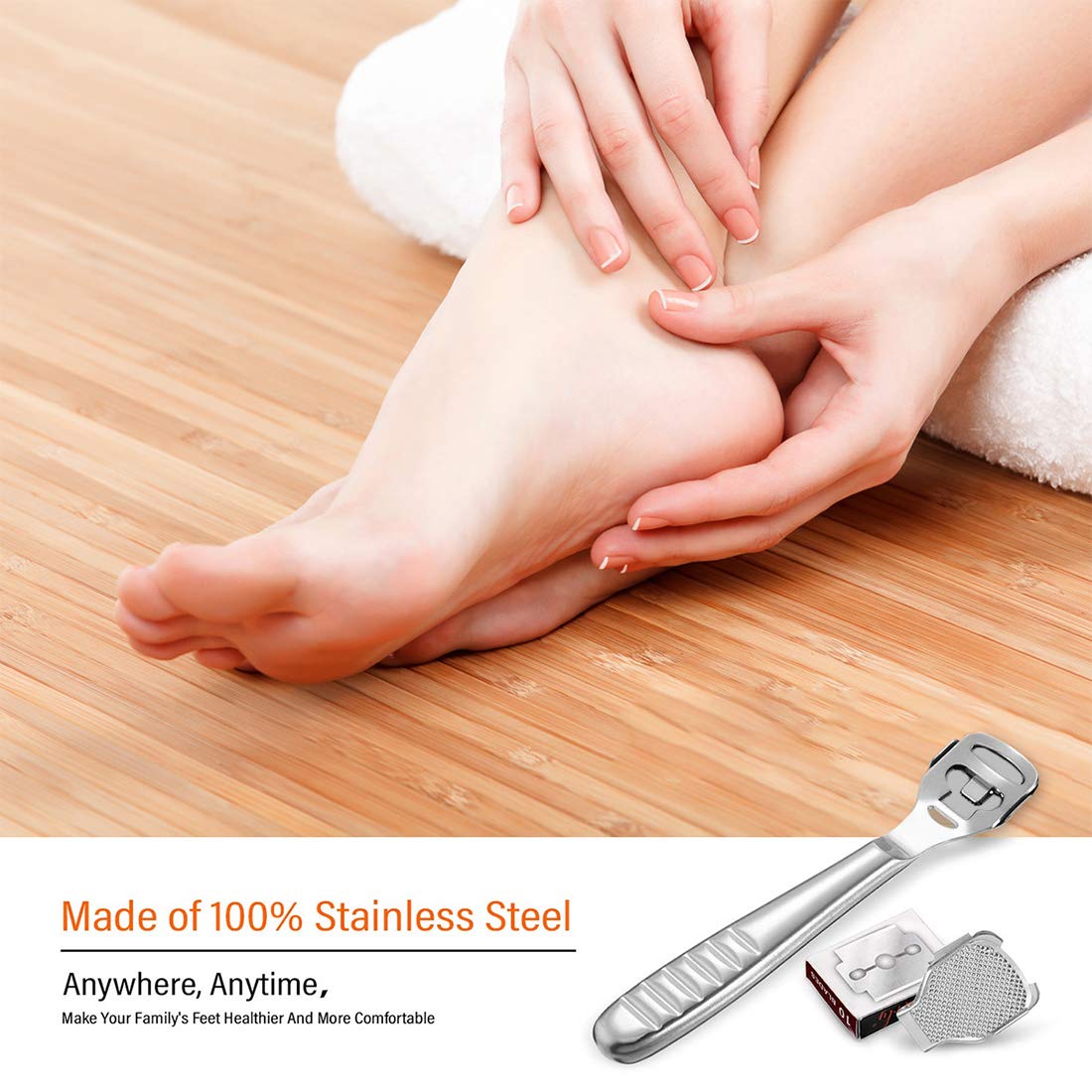 Professional Pedicure Callus Shaver Sets with Portable Case, Foot Files kit Include Foot File Heads & 10 Replacement Blades & Hard Skin Remover Scraper Pedicure Tool For Hand Feet, Foot Care Tools : Beauty