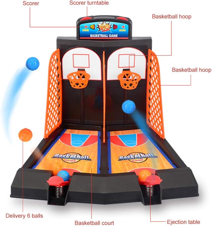 Goefly Table Top Mini Basketball Basket Throwing Game, Baloncesto ...