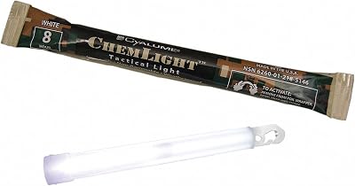 Cyalume ChemLight Military Grade Chemical Light Sticks White 6" 8 Hour Pack 10
