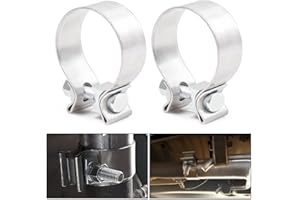 CXCCOI 2PCS 2.5" Narrow Band Muffler Clamp for Exhaust Pipe & Tubing (2.5inch/2pcs)
