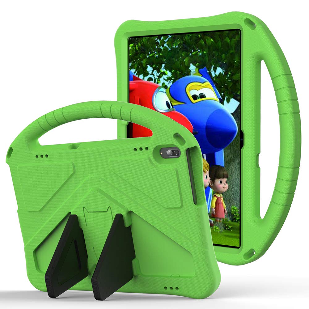 Tading Kids Case for Lenovo Tab M10/P10, Children Friendly EVA Foam Protective Stand Handle Cover Case for Lenovo Tab M10(TB-X605L/X605F) /M10 HD(X505L/X505F) [Not for M10 HD 2nd Gen X306F] - Green
