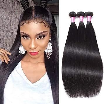 Amazon Com 8a Peruvian Straight Hair Bundles Deals 14 16 18 100