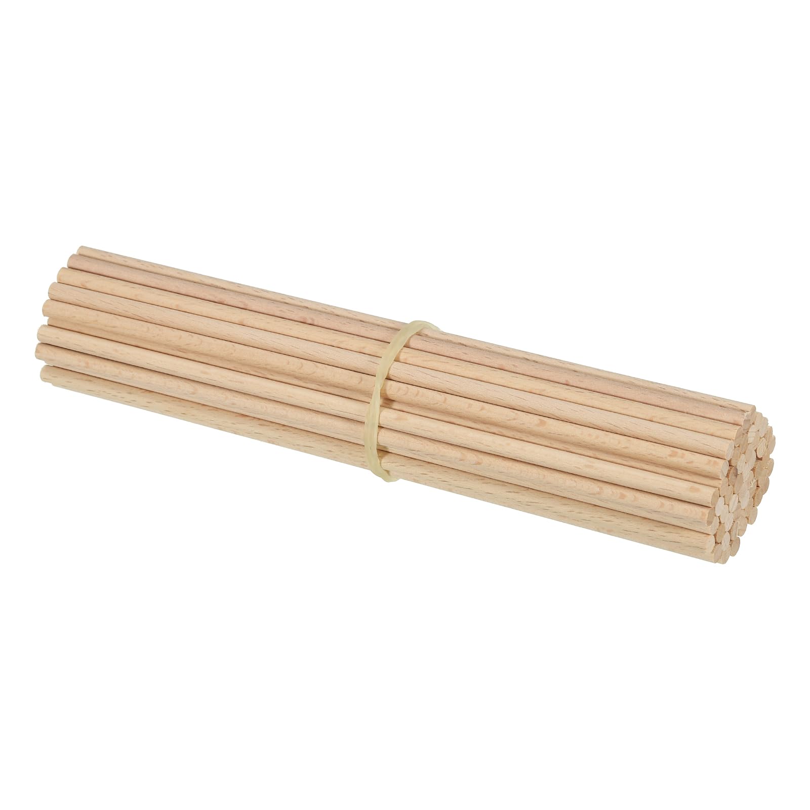 PATIKIL 3/16 x 8 Inch Dowel Rods Wood Sticks, 50 Pcs Unfinished Wooden Dowel Rods Round Dowels Hardwood Sticks for DIY Crafts and Home Decor