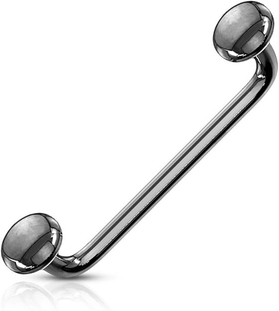 90 Degree PVD Steel Surface Piercing Barbell