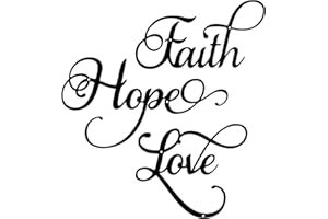 ESTART Faith Hope Love 3 Pieces Metal Wall Decor Inspirational Black Letter Sign Wall Art Rustic Vintage Farmhouse Word Metal Sign Family Wall Decor for Home Bedroom Living Room