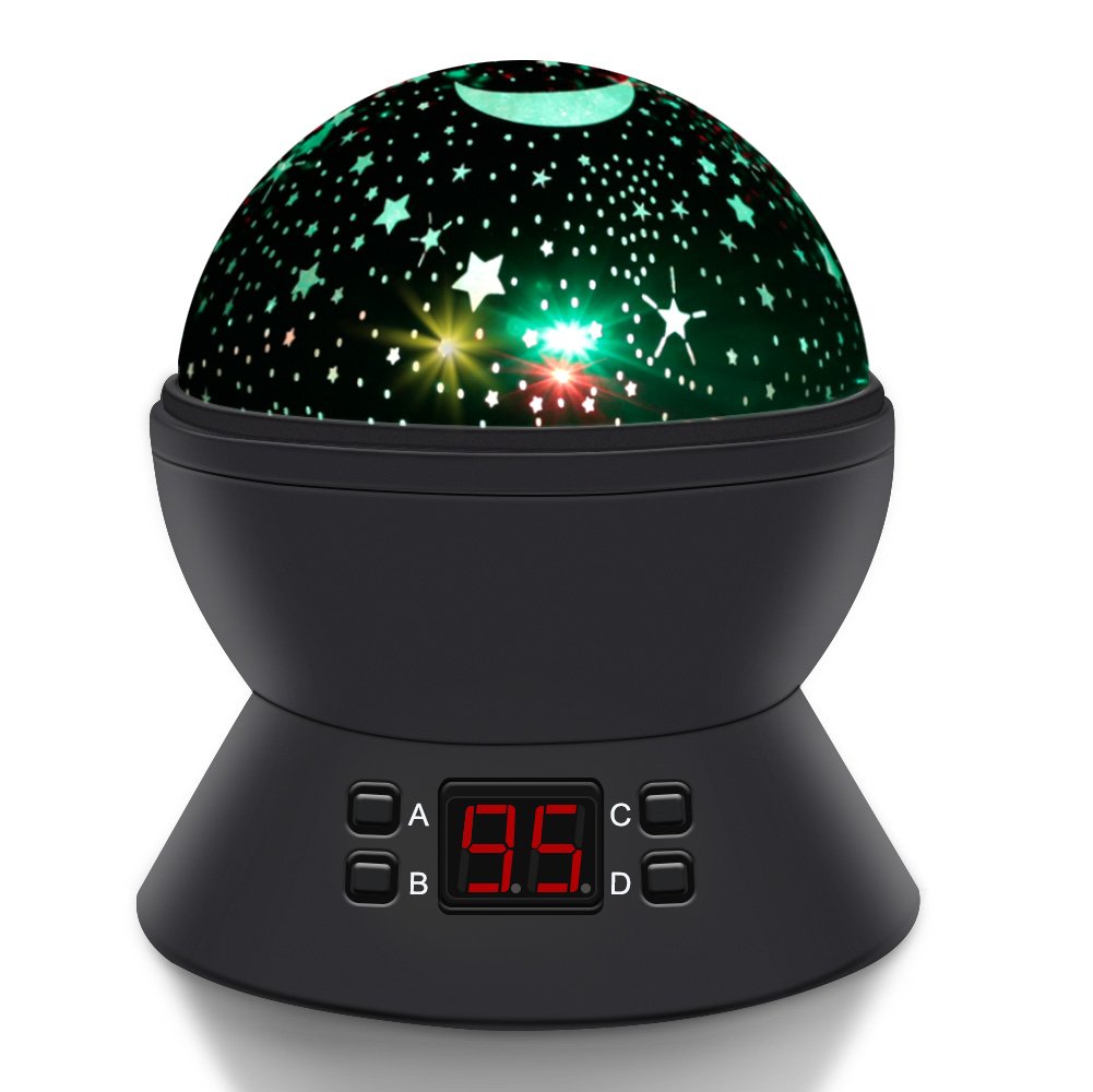 Star Projector Night Light,DSTANA Timer Soothing Light Projector 360