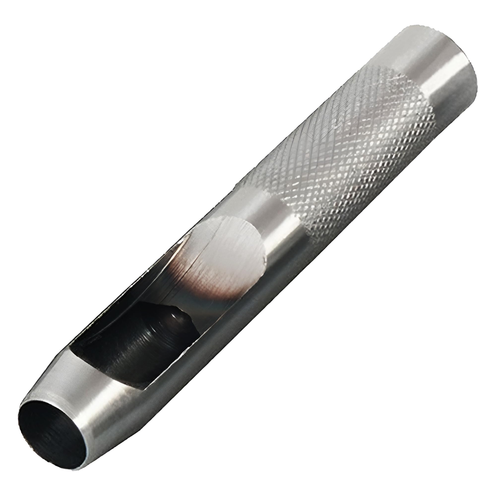 Trimming Shop 22mm Steel Hollow Punch Leather Hole Puncher For Piercing Holes in Leather, Paper, Plastic, Rubber, and Vinyl - Easy, Secure Grip - Precise, Clean Cut