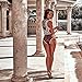 NJunicorn Uncle Fashion Women African High Cut Swimsuit One Piece Lace Up Backless Printed Bathing Suit Plus(White 6/8)