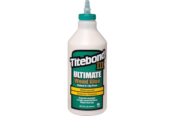Franklin 1415 Titebond III Ultimate Wood Glue, 32-Ounce Bottle | ANSI Type I Waterproof Adhesive for Indoor & Outdoor Woodwor