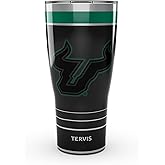 Tervis Traveler USF Bulls - Night Game Triple Insulated Tumbler Travel Cup Keeps Drinks Cold & Hot, 30oz, Stainless Steel