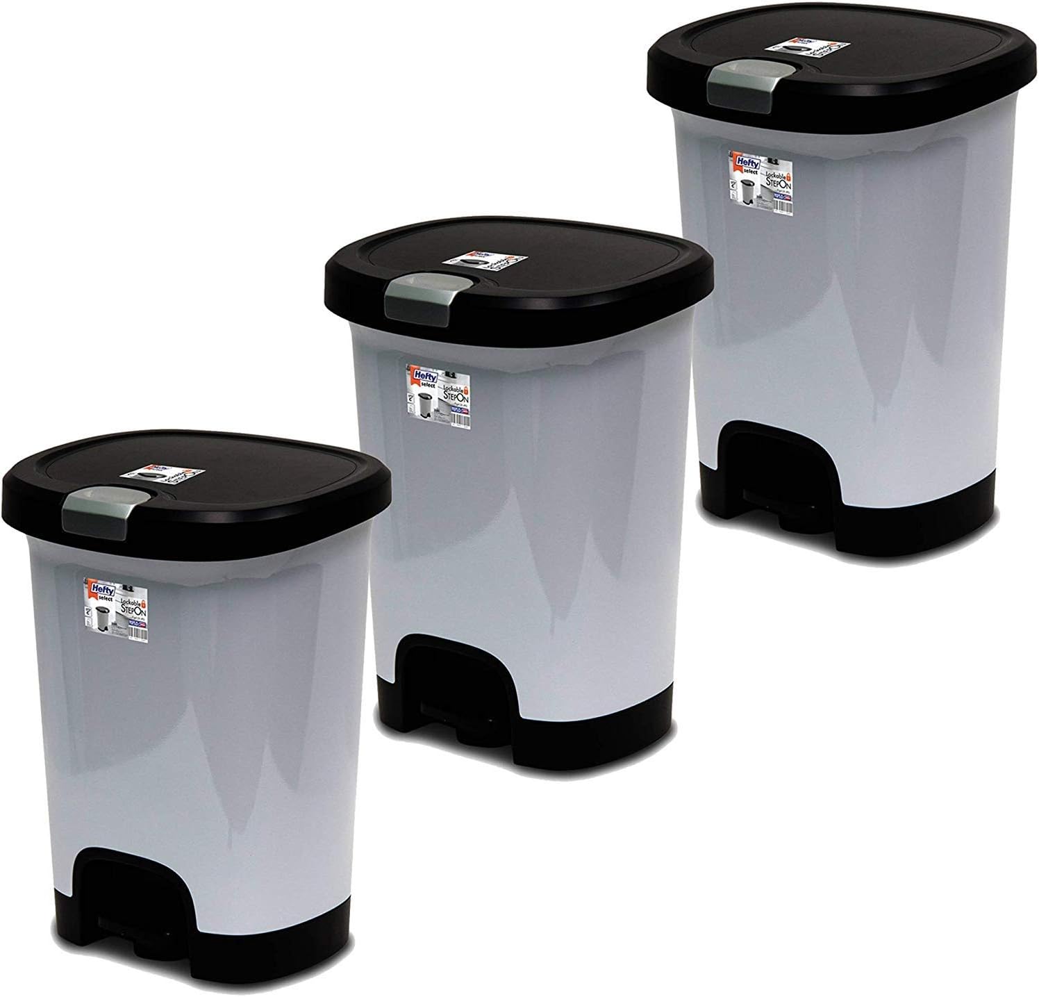 trash can with step lid