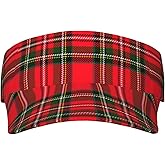 Plaid Sun Visors Hat Unisex Sports Visor Wide Brim Cute Summer Hats Tennis Caps Golf Visor Cap Lightweight Hats Outdoor