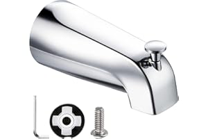 Enhon Slip On Diverter Tub Spout Compatible with Kohler GP85556, Bathroom Shower Bathtub Faucet Spout Replacement Fits 1/2'' Copper Water Tube, 5/32'' Hex Wrench Included (Chrome Color,1 Pack)