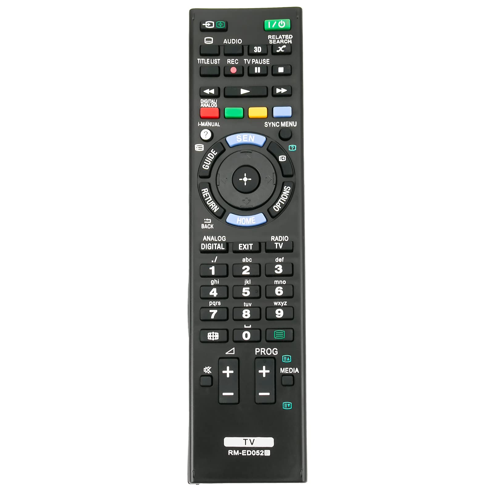 VINABTY RM-ED052 Replacement Remote Control fit for Sony TV KDL-65W855A KDL-55W905A KDL-46W905A KDL-40W905A KD-65X9005A KD-55X9005A KDL-55W809A KDL-47W809A KDL-42W809A KDL-55W802A KDL-47W802A