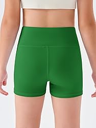 Haloumoning Girls Athletic Shorts Kids High Waisted