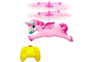 BLOOLILIES Unicorn Toys, Remote Control Helicopter Toys for Girls Age 6-8 9 10 11 12 Year Old Birthday Gifts, Flying Toys Rc Unicorn Drone Helicopter- Easy to Fly Forward & Turn Left/Right, 2024 Cool Girls Gift