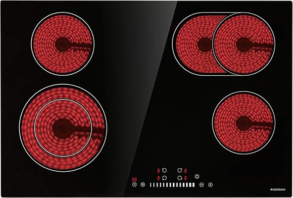 ECOTOUCH 30" Radiant Electric Cooktop 4 Burners, Built-in Stove